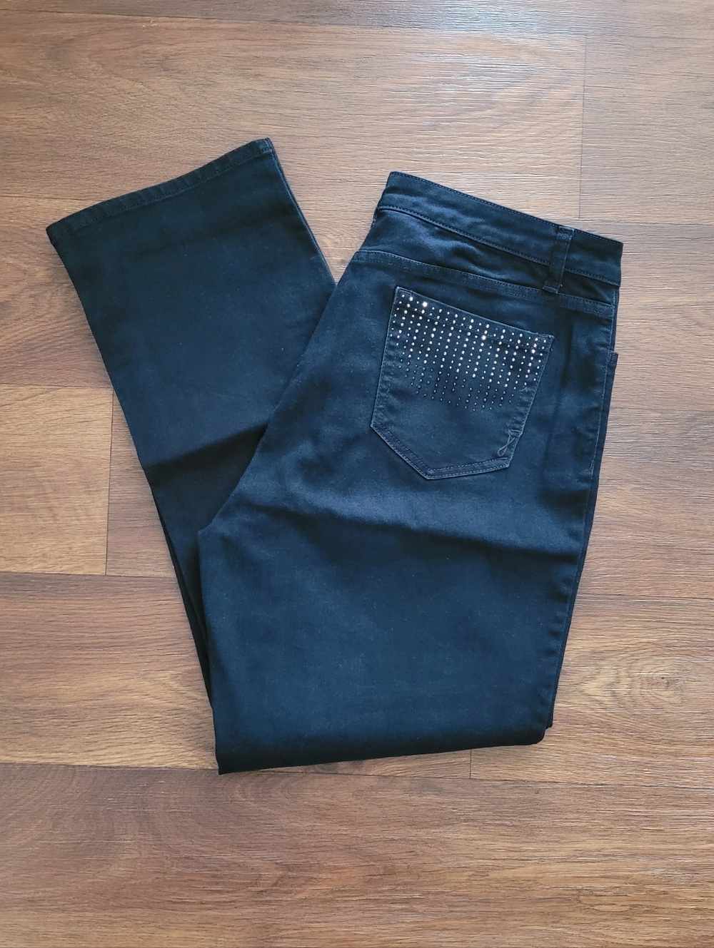 JNY Lexington Straight Leg Jeans, Women's Size 16 Short, Dark Denim Wash